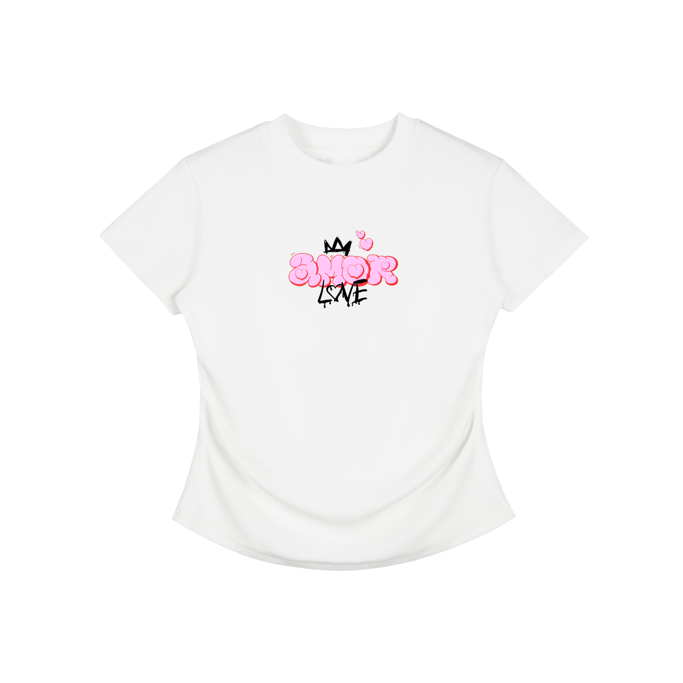 Amor Love Bodycon Cotton Tee – Vintage Wash