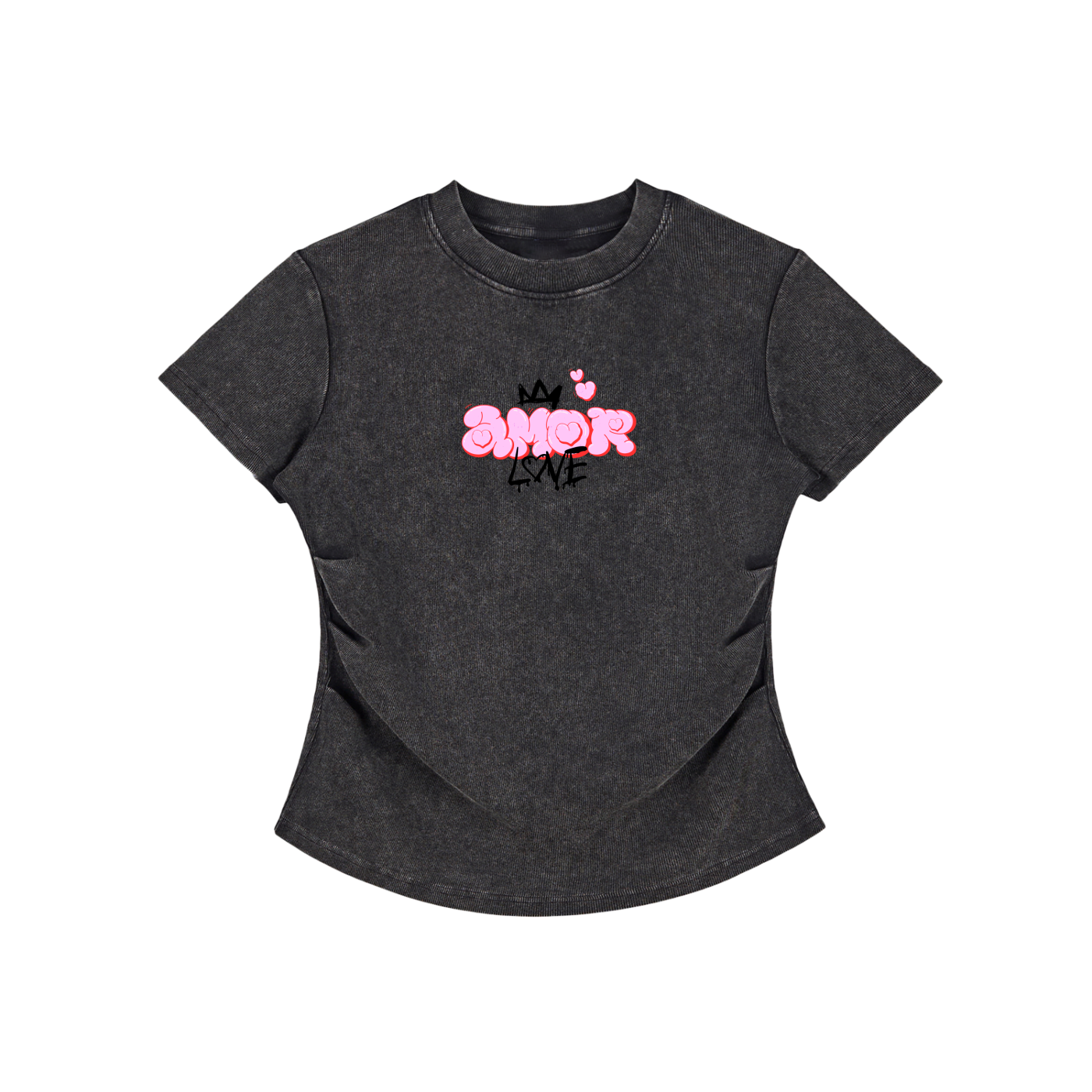Amor Love Bodycon Cotton Tee – Vintage Wash
