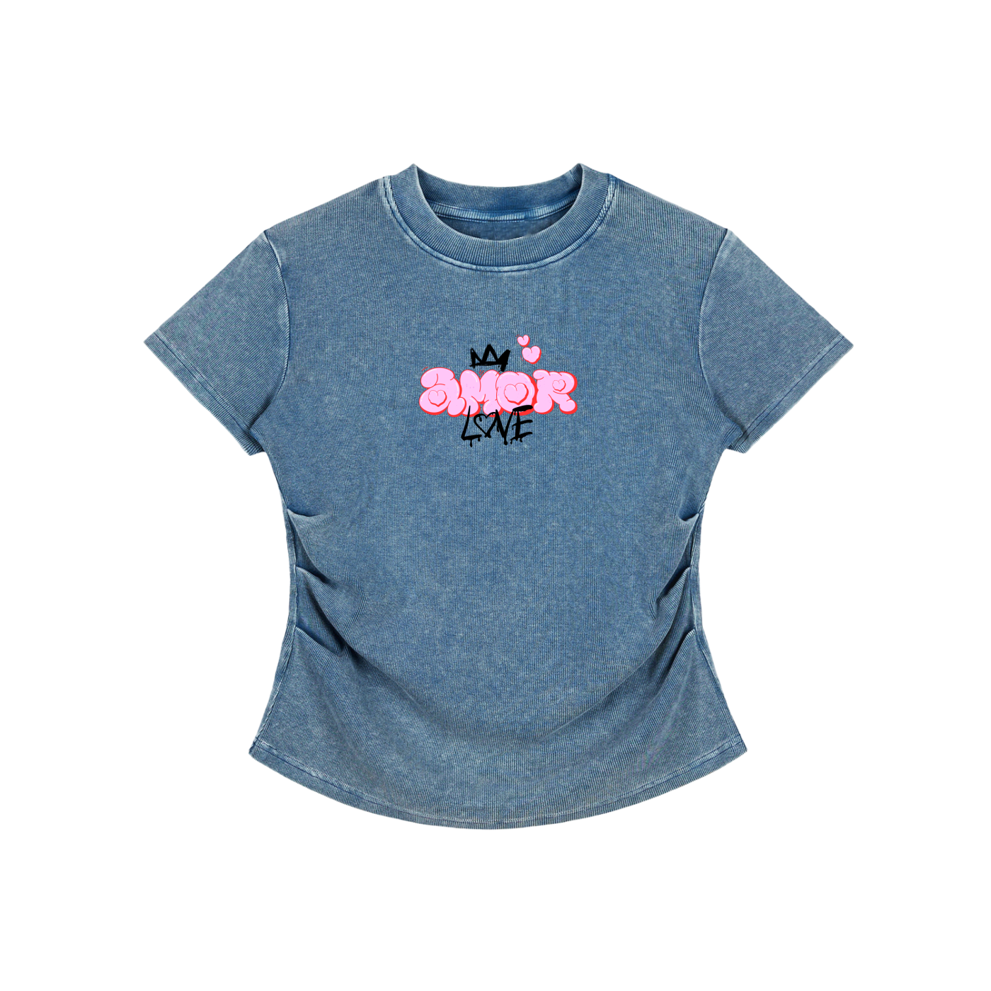 Amor Love Bodycon Cotton Tee – Vintage Wash